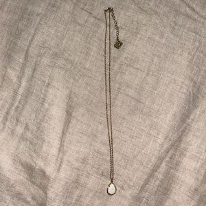 Kendra Scott White Teardrop Necklace